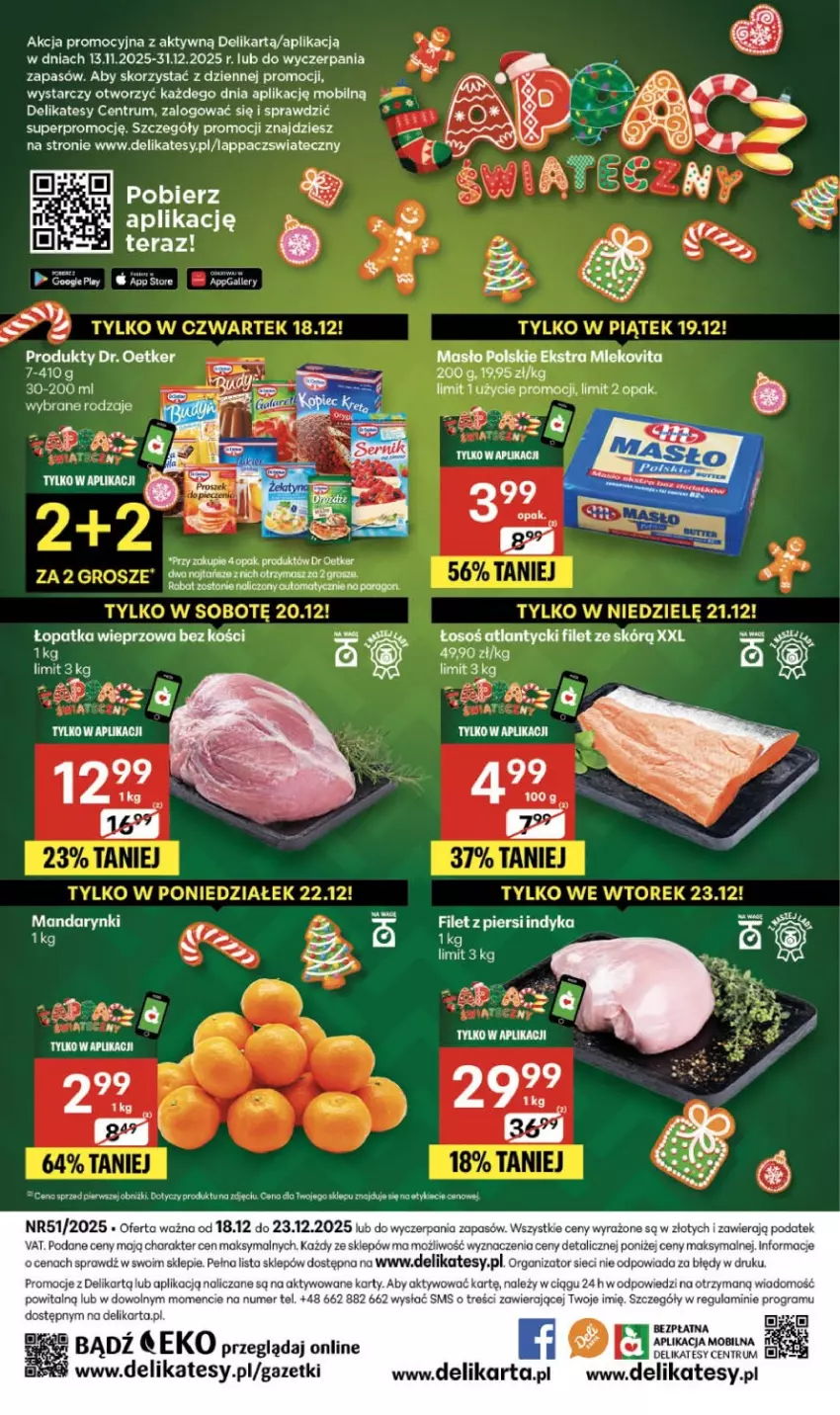 Gazetka promocyjna Delikatesy Centrum - Franczyza DC51 Czwartek - ważna 18.12 do 23.12.2025 - strona 42 - produkty: Dr. Oetker, Filet z piersi indyka, Gra, Mandarynki, Masło, Mleko, Mlekovita, Mobil, Rum, Tera