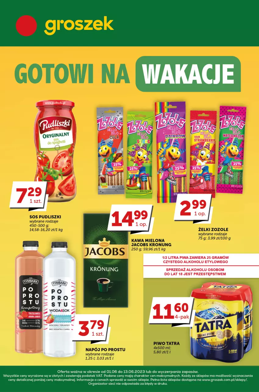 Gazetka promocyjna Groszek - ważna 01.06 do 13.06.2023 - strona 1 - produkty: Gra, Groszek, Piwa, Woda