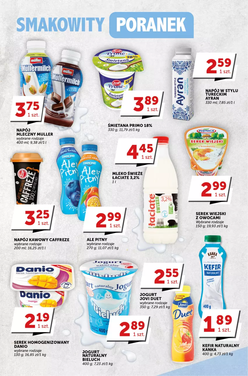 Gazetka promocyjna Groszek - ważna 01.06 do 13.06.2023 - strona 3 - produkty: Bieluch, Danio, Jogurt, Kefir, Mango, Mleko, Napój, Napój jogurtowy, Ser, Serek, Serek homogenizowany, Serek wiejski