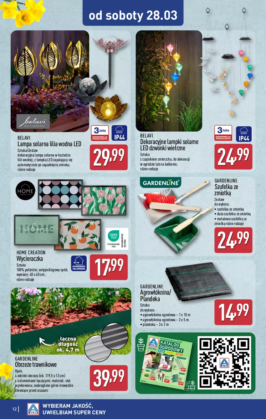 Gazetka promocyjna Aldi - Artykuły przemysłowe i tekstylia - ważna 25.03 do 28.03.2026 - strona 12 - produkty: Cynk, Lampa, Szufelka, Wycieraczka