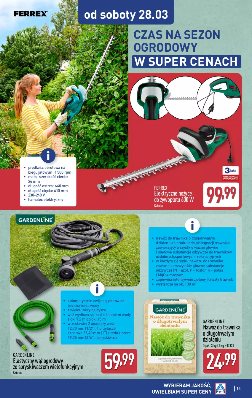 Gazetka promocyjna Aldi - Artykuły przemysłowe i tekstylia - ważna 25.03 do 28.03.2026 - strona 15 - produkty: Magnez, Mule, Nawóz, Noż, Nożyce, Por, Sport