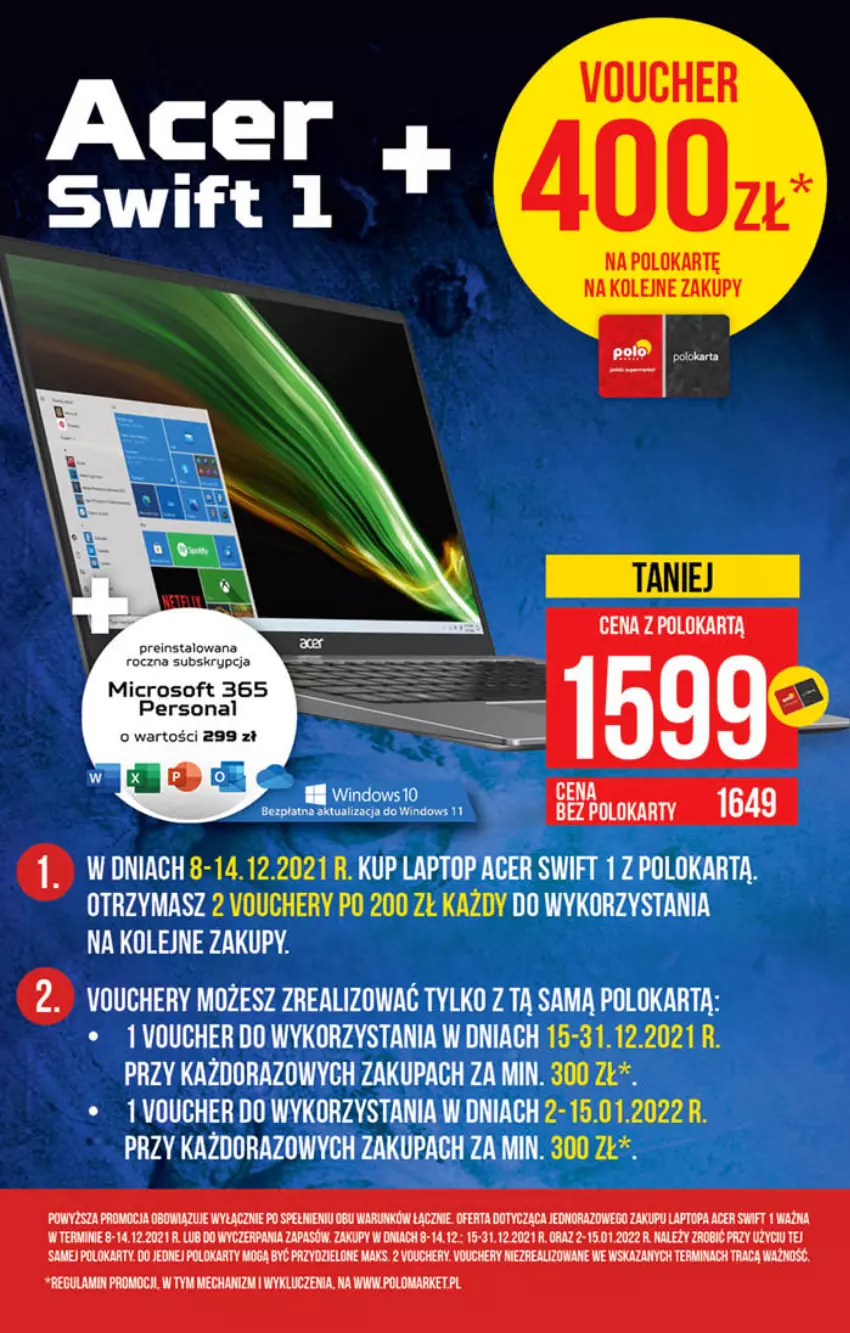 Gazetka promocyjna PoloMarket - Gazetka pomocyjna - ważna 08.12 do 14.12.2021 - strona 2 - produkty: Acer, Olej, Top