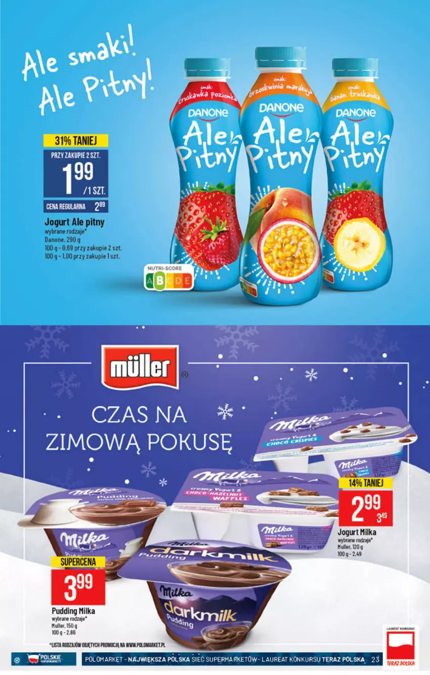 Gazetka promocyjna PoloMarket - Gazetka pomocyjna - ważna 08.12 do 14.12.2021 - strona 23 - produkty: Danone, Fa, Jogurt, Mamba, Milka, Pudding