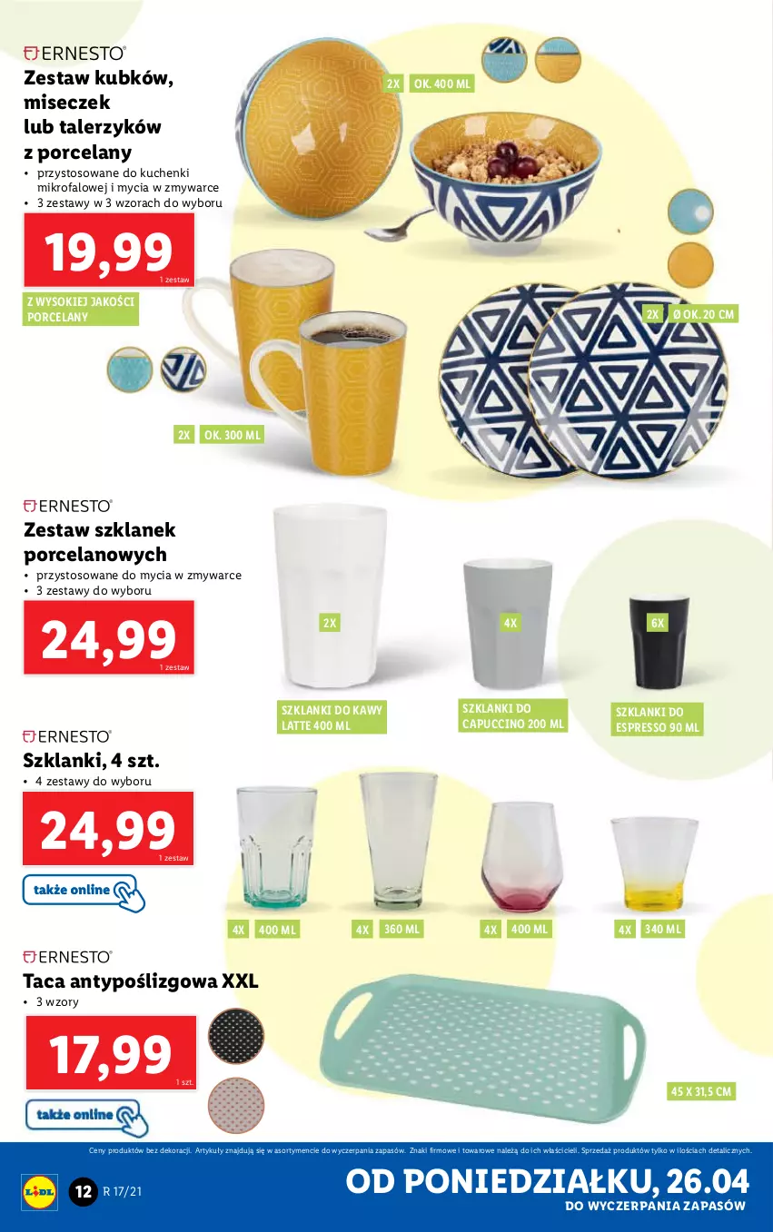 Gazetka promocyjna Lidl - GAZETKA - ważna 26.04 do 30.04.2021 - strona 12 - produkty: Fa, Kuchenki mikrofalowe, Lanki, Por, Sok, Taca, Talerz, Talerzyk