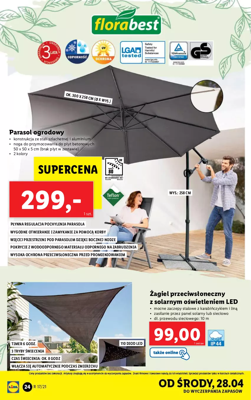 Gazetka promocyjna Lidl - GAZETKA - ważna 26.04 do 30.04.2021 - strona 24 - produkty: Parasol, Por, Silan, Sok