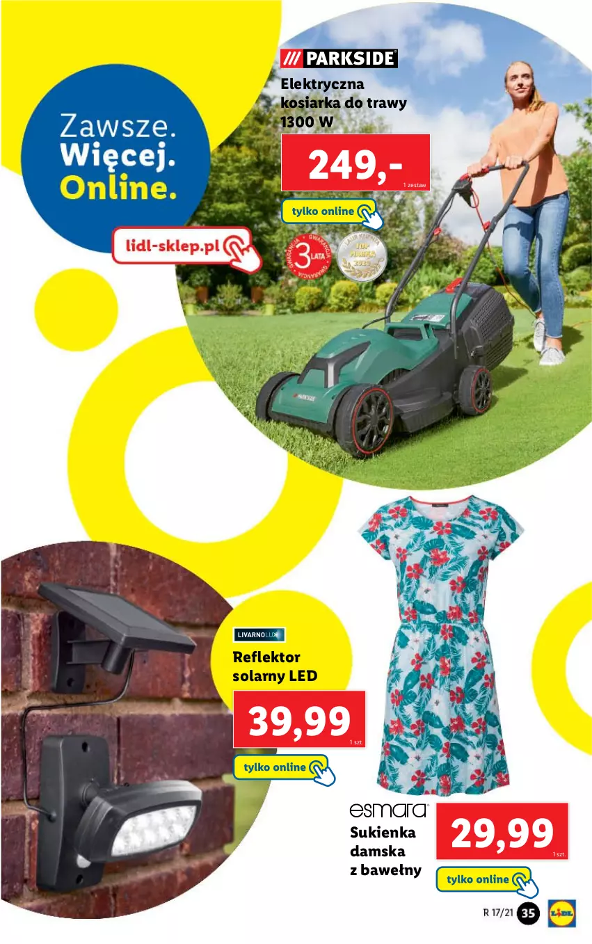 Gazetka promocyjna Lidl - GAZETKA - ważna 26.04 do 30.04.2021 - strona 37 - produkty: Kosiarka, Reflektor, Sukienka