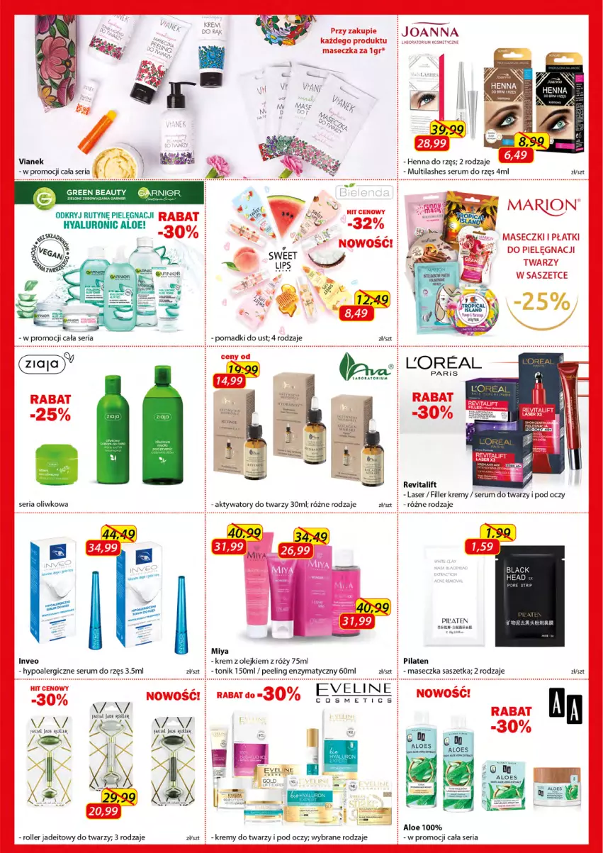 Gazetka promocyjna Kosmyk - Gazetka - ważna 08.03 do 31.03.2021 - strona 2 - produkty: Eveline, Fa, Garnier, Joanna, Olej, Peeling, Roller, Rum, Ser, Serum, Serum do twarzy, Tonik