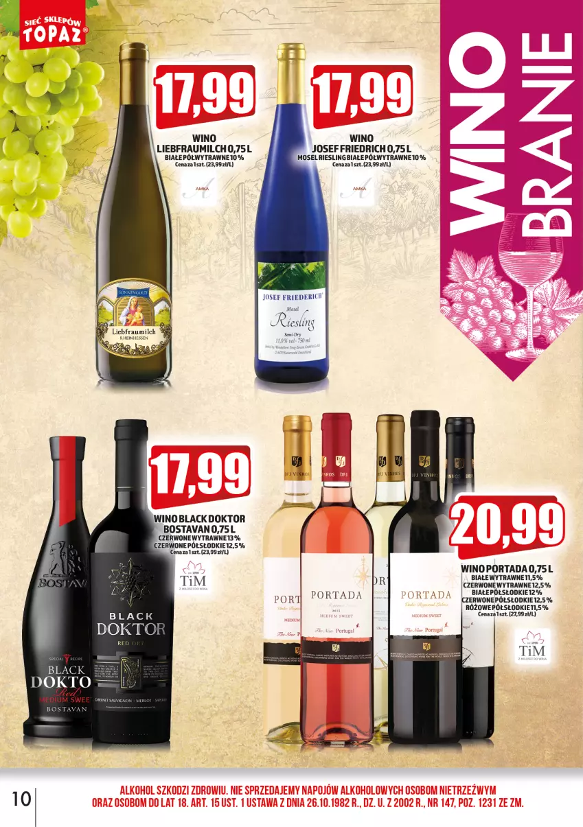 Gazetka promocyjna Topaz - Gazetka - ważna 01.07 do 31.07.2022 - strona 10 - produkty: Por, Portada, Wino