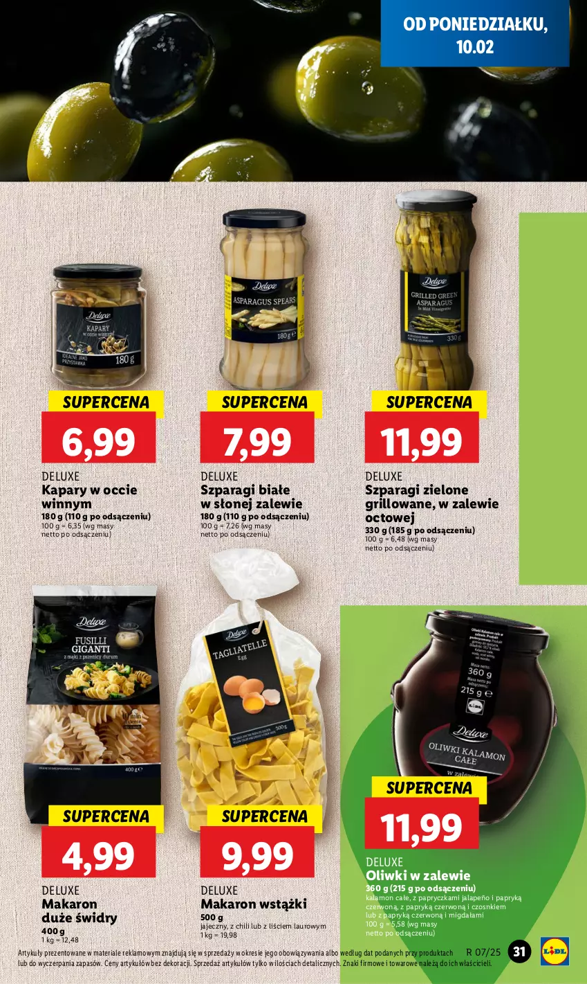 Gazetka promocyjna Lidl - GAZETKA - ważna 10.02 do 12.02.2025 - strona 35 - produkty: Grill, Kapary, Laur, Makaron, Oliwki