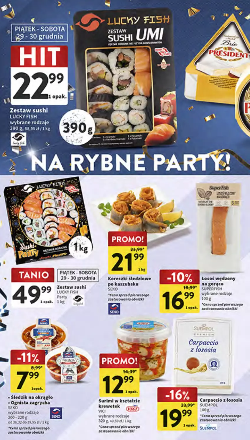 Gazetka promocyjna Intermarche - Gazetka Intermarche - ważna 28.12 do 30.12.2023 - strona 16 - produkty: Carpaccio, Gry, Koreczki śledziowe, SEKO, Sos