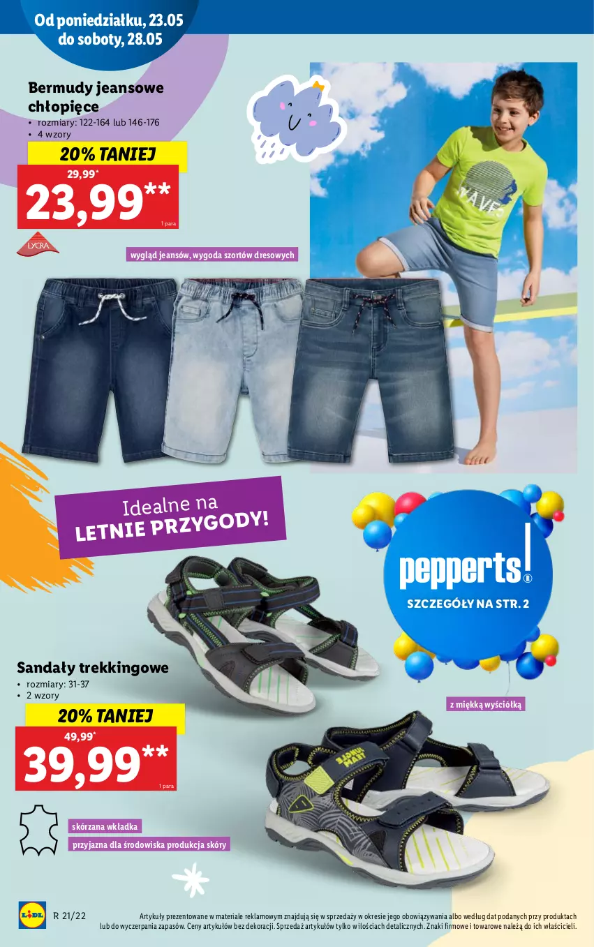 Gazetka promocyjna Lidl - GAZETKA - ważna 23.05 do 28.05.2022 - strona 10 - produkty: Bermudy, Dres, Sandał