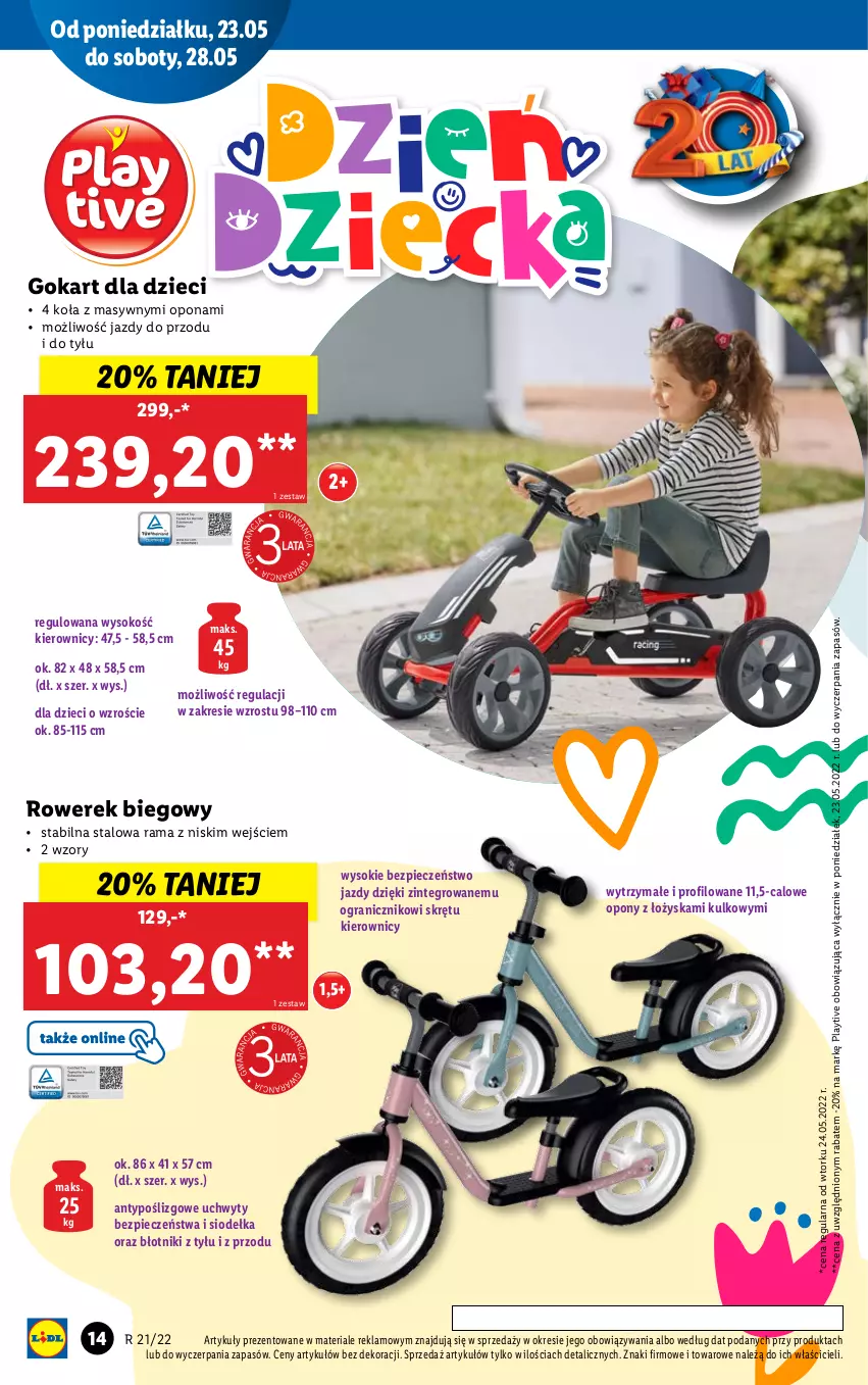 Gazetka promocyjna Lidl - GAZETKA - ważna 23.05 do 28.05.2022 - strona 16 - produkty: Dzieci, Gra, Opony, Piec, Rama, Rower, Rowerek, Sok, Uchwyty