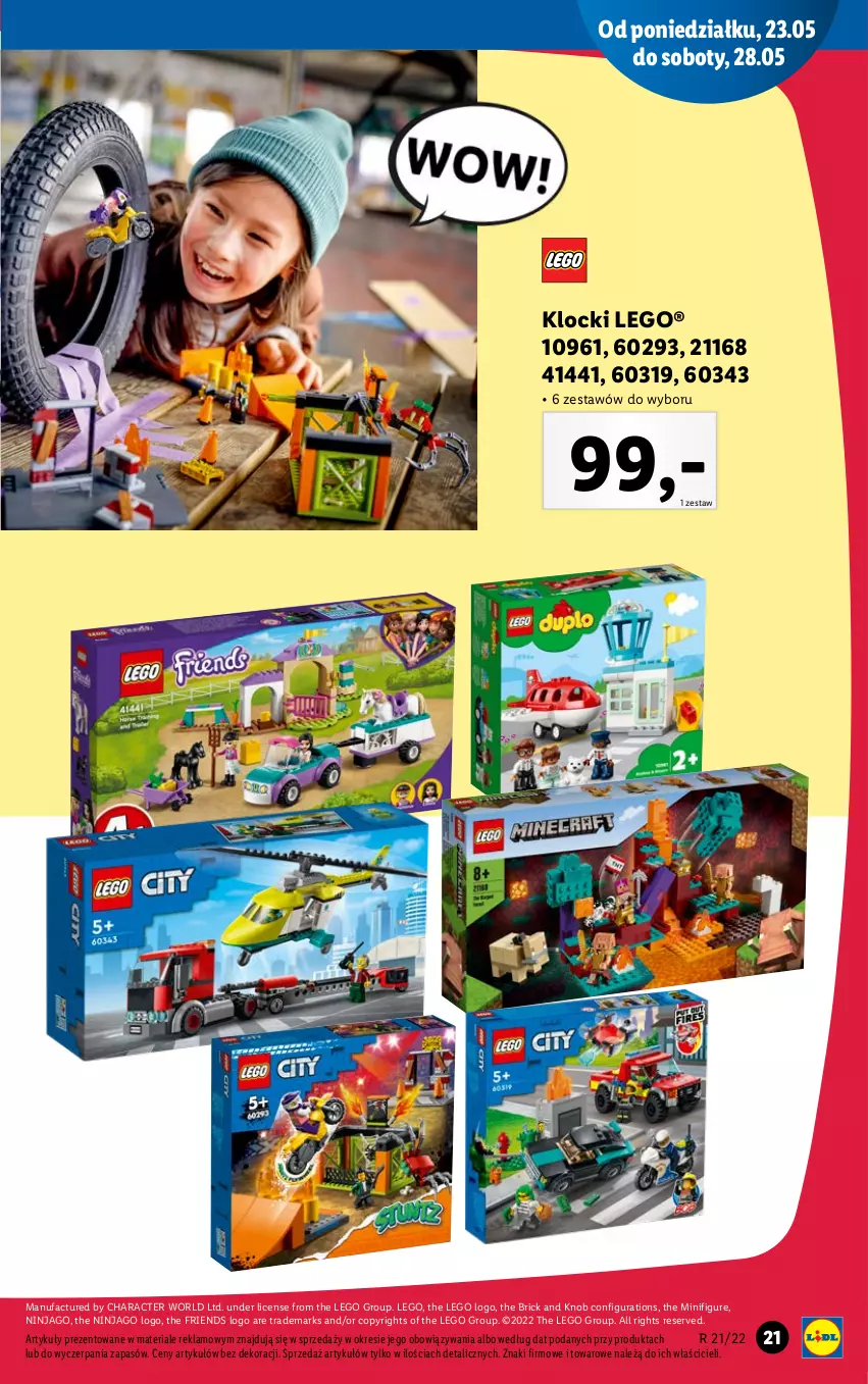 Gazetka promocyjna Lidl - GAZETKA - ważna 23.05 do 28.05.2022 - strona 23 - produkty: Fa, Klocki, LEGO, Ser