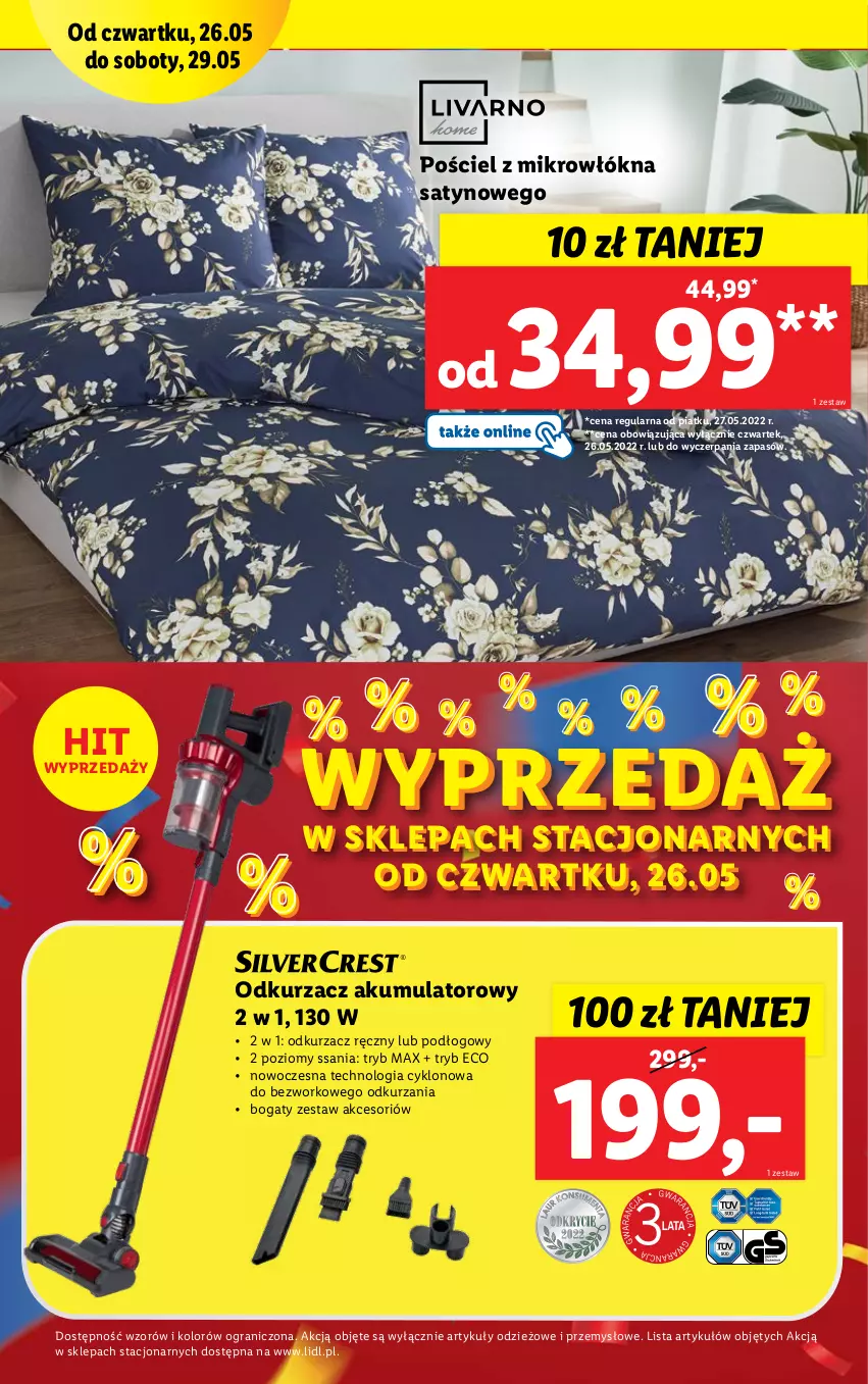 Gazetka promocyjna Lidl - GAZETKA - ważna 23.05 do 28.05.2022 - strona 48 - produkty: Akumulator, Gra, Odkurzacz, Pościel