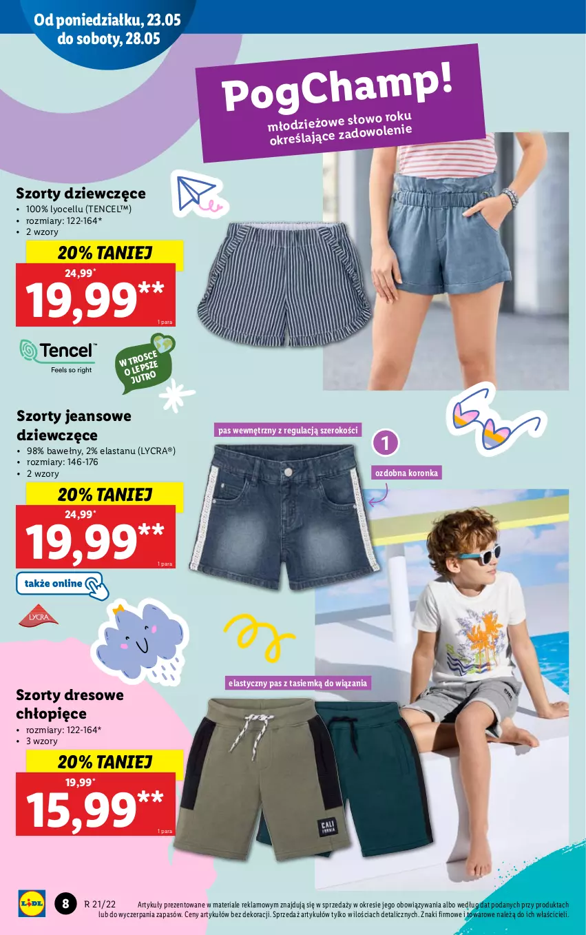 Gazetka promocyjna Lidl - GAZETKA - ważna 23.05 do 28.05.2022 - strona 8 - produkty: Dres, Szorty