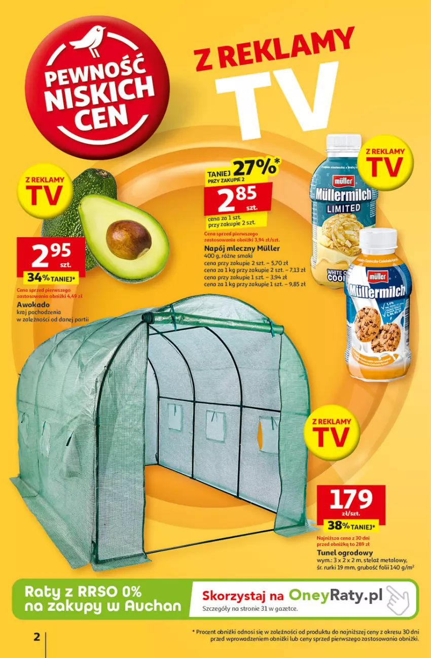 Gazetka promocyjna Auchan - Gazetka Pewność Niskich Cen Hipermarket - ważna 27.02 do 05.03.2025 - strona 2 - produkty: Napój, Napój mleczny, Rurki, Tunel