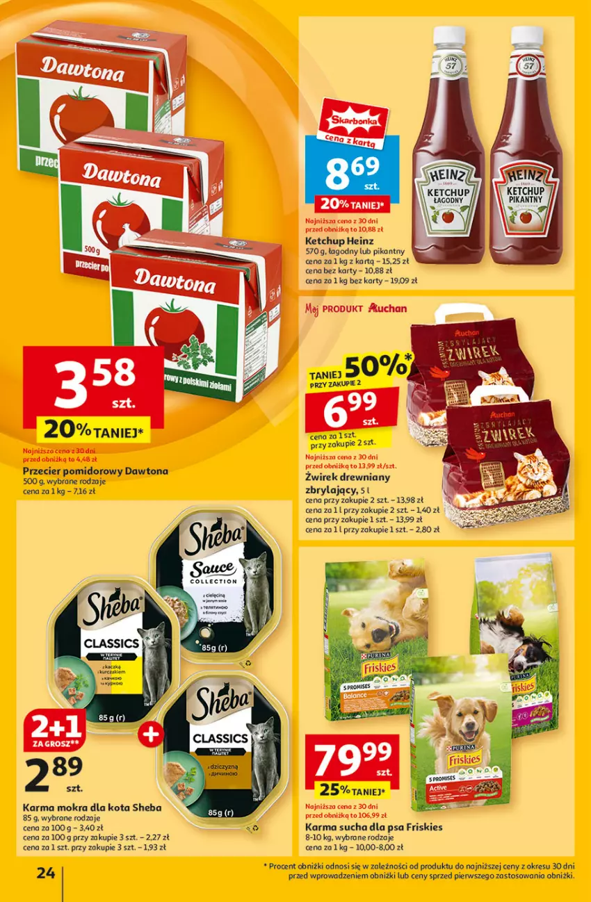 Gazetka promocyjna Auchan - Gazetka Pewność Niskich Cen Hipermarket - ważna 27.02 do 05.03.2025 - strona 26 - produkty: Dawtona, Friskies, Heinz, Ketchup, Sheba