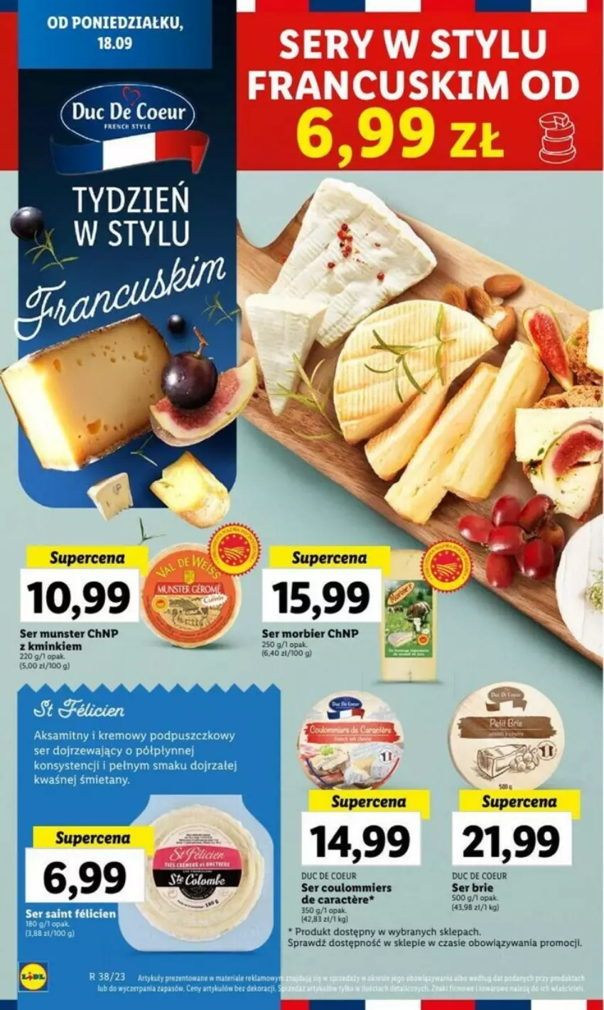 Gazetka promocyjna Lidl - ważna 18.09 do 24.09.2023 - strona 2 - produkty: Aksam, Brie, Ser