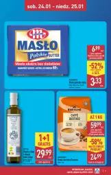 Gazetka promocyjna Aldi - Oferta weekendowa - Gazetka - ważna od 25.01 do 25.01.2026 - strona 5 - produkty: Gin, Gra, Kawa ziarnista, Kawa, Mlekovita, Oliwa z oliwek, Masło, Mleko