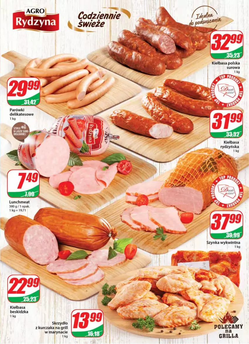 Gazetka promocyjna Dino - Gazetka 20 - ważna 17.05 do 23.05.2023 - strona 11 - produkty: Grill, Kiełbasa, Kurczak, Parówki, Szynka