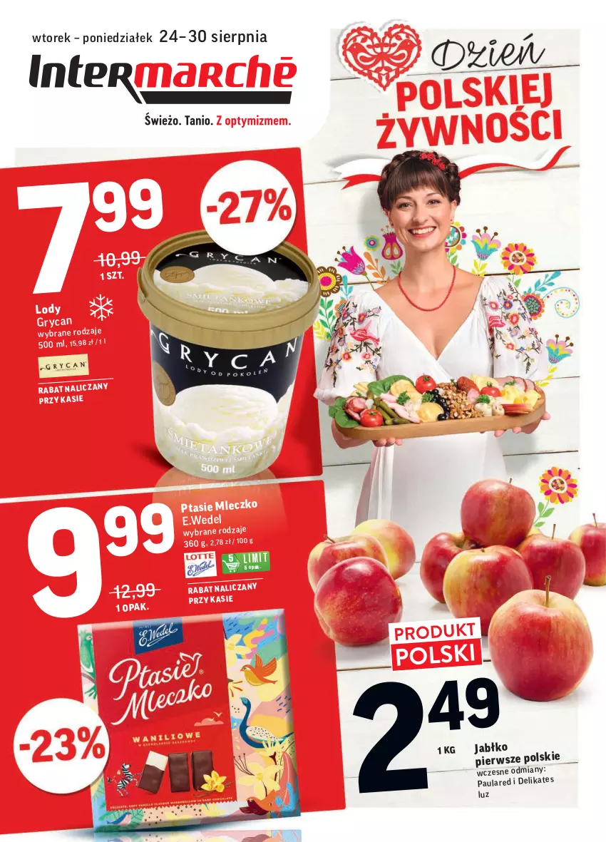 Gazetka promocyjna Intermarche - Gazetka promocyjna - ważna 24.08 do 30.08.2021 - strona 1 - produkty: Gry, Lody, Mleczko