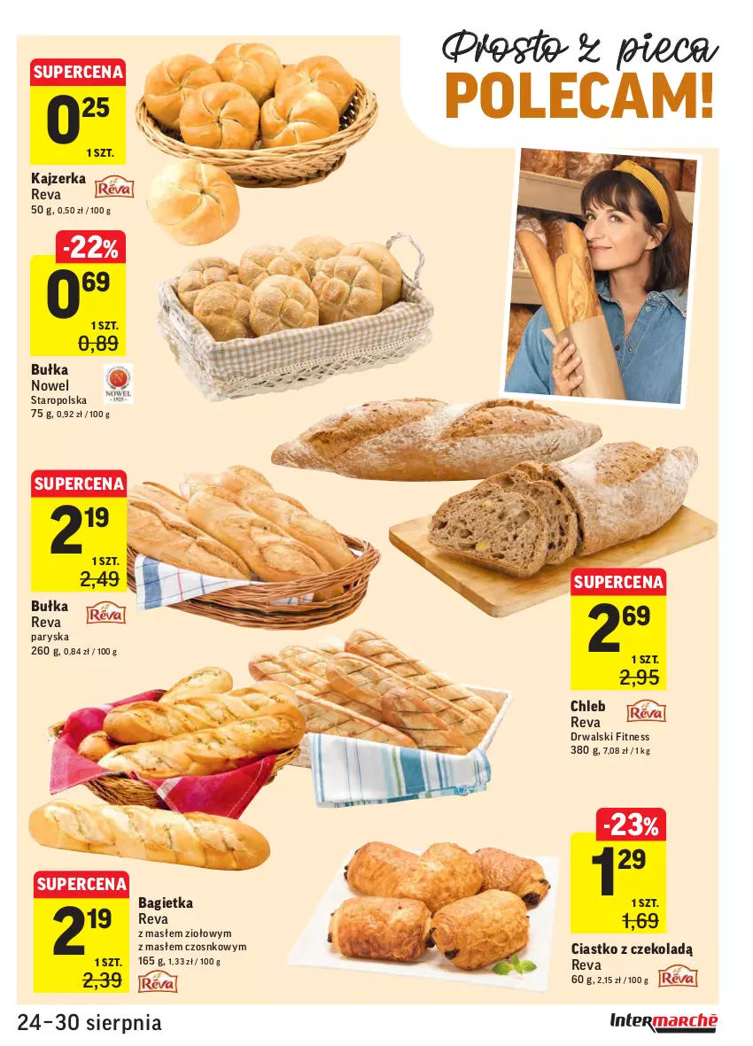 Gazetka promocyjna Intermarche - Gazetka promocyjna - ważna 24.08 do 30.08.2021 - strona 17 - produkty: Bagietka, Bułka, Chleb, Kajzerka, Piec