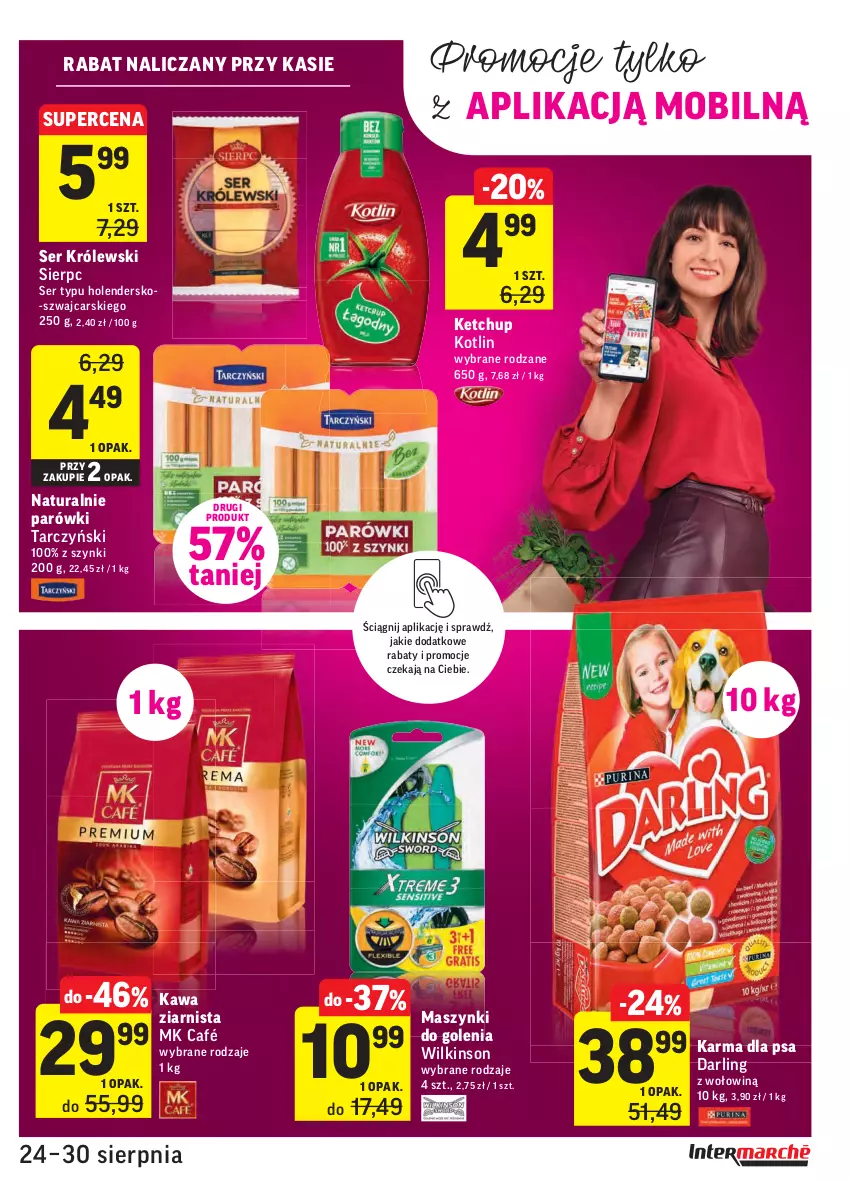 Gazetka promocyjna Intermarche - Gazetka promocyjna - ważna 24.08 do 30.08.2021 - strona 25 - produkty: Cars, Kawa, Kawa ziarnista, Ketchup, Kotlin, Królewski, Mobil, Parówki, Ser, Tarczyński