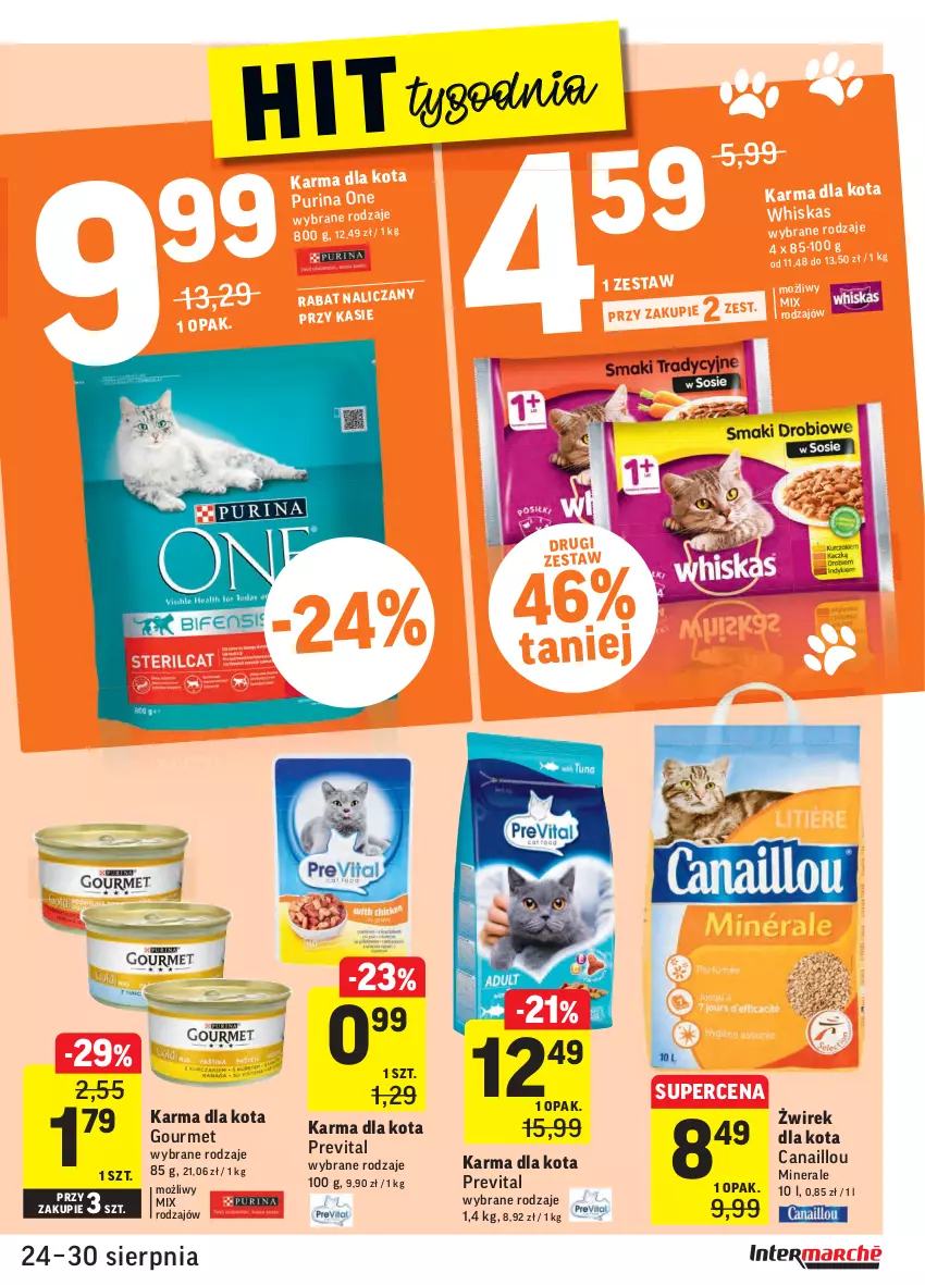 Gazetka promocyjna Intermarche - Gazetka promocyjna - ważna 24.08 do 30.08.2021 - strona 29 - produkty: Canaillou, Pur, Purina, Whiskas