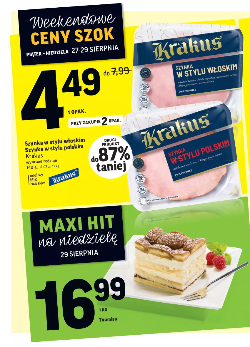 Gazetka promocyjna Intermarche - Gazetka promocyjna - ważna 24.08 do 30.08.2021 - strona 39 - produkty: Szynka