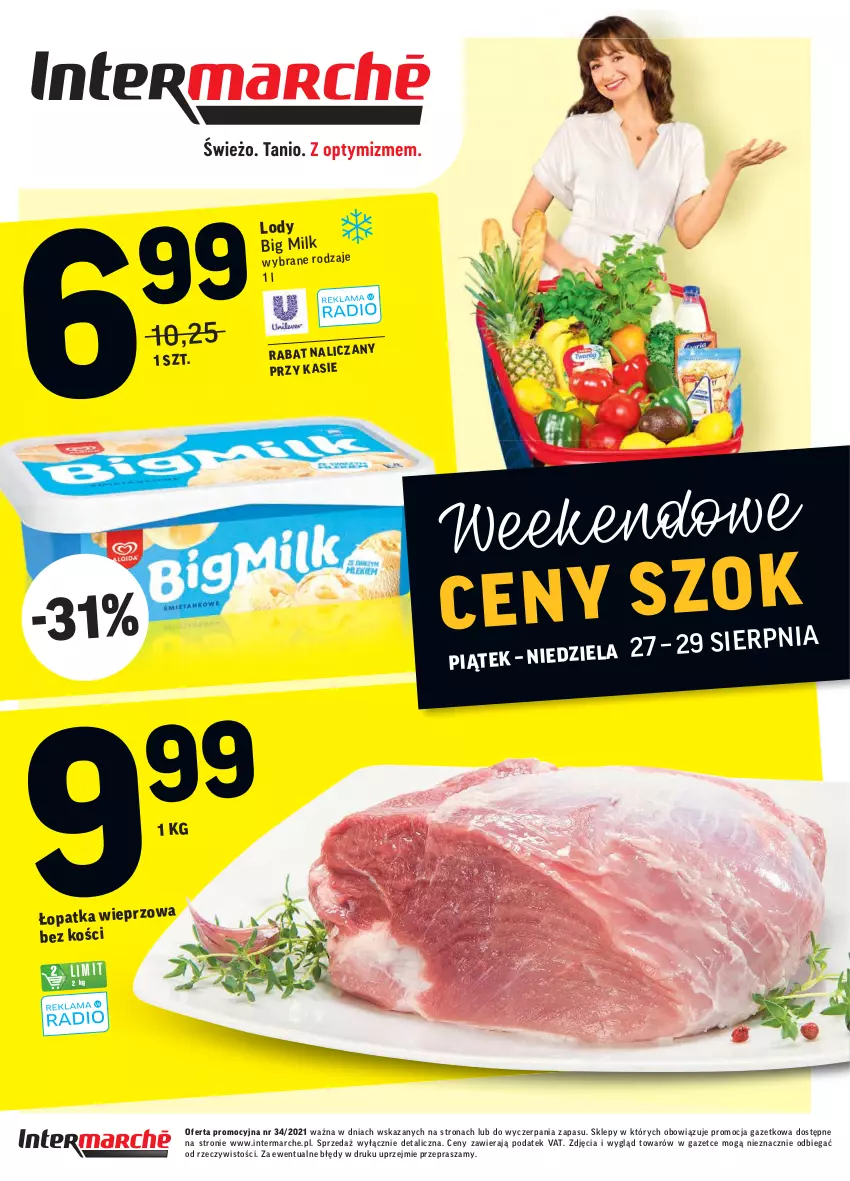 Gazetka promocyjna Intermarche - Gazetka promocyjna - ważna 24.08 do 30.08.2021 - strona 40 - produkty: Big Milk, Lody