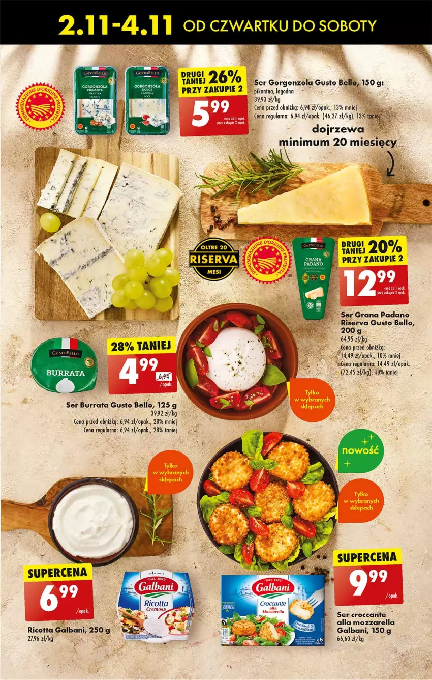 Gazetka promocyjna Biedronka - Od czwartku - ważna 02.11 do 08.11.2023 - strona 37 - produkty: Bell, Burrata, Fa, Galbani, Gorgonzola, Gra, Mozzarella, Ser