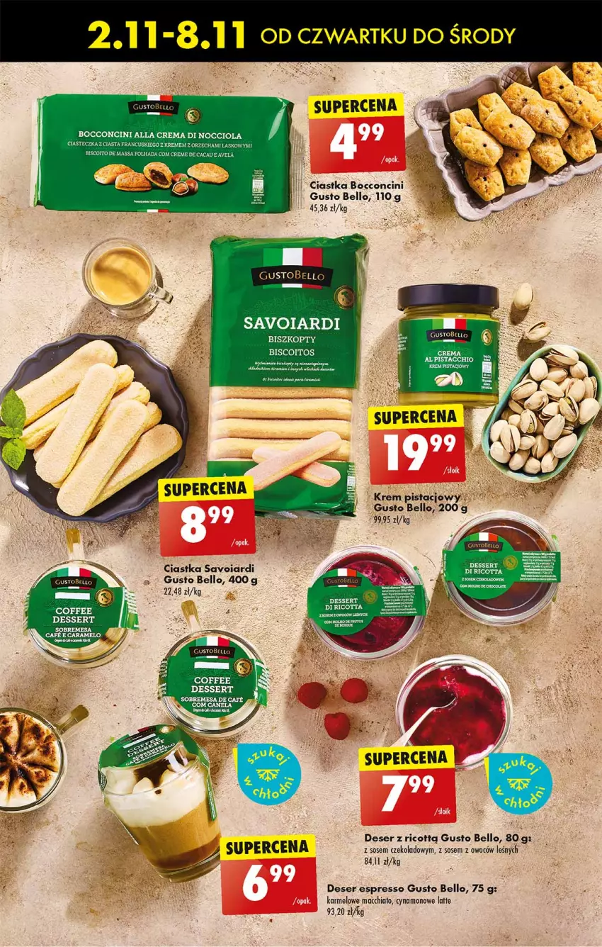 Gazetka promocyjna Biedronka - Od czwartku - ważna 02.11 do 08.11.2023 - strona 45 - produkty: Amica, Bell, Chia, Ciastka, Deser, Krem pistacjowy, LG, Ricotta, Ser, Sos