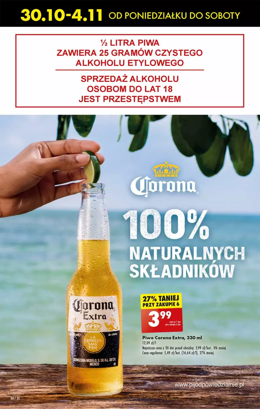 Gazetka promocyjna Biedronka - Od czwartku - ważna 02.11 do 08.11.2023 - strona 52 - produkty: Corona Extra, Gra, Piwa, Piwo