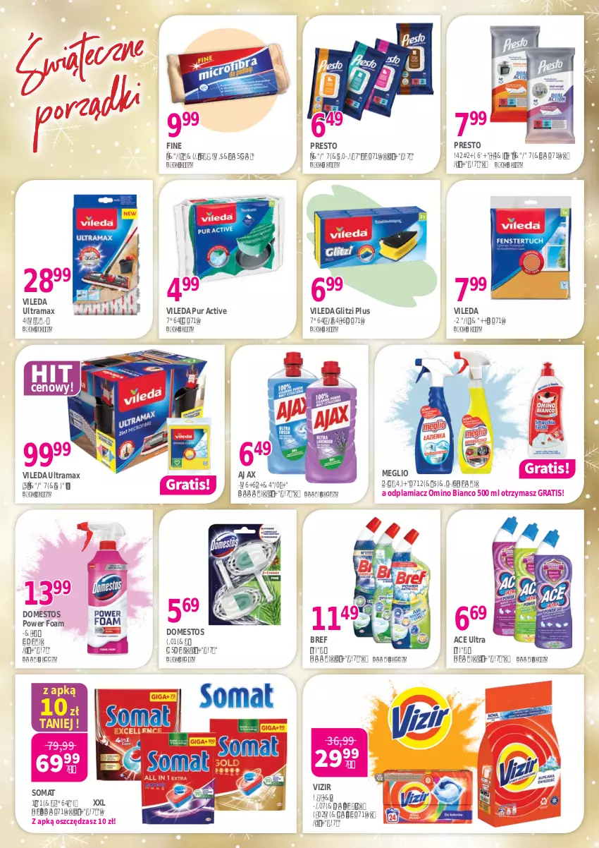 Gazetka promocyjna Drogerie Polskie - Gazetka - ważna 06.12 do 31.12.2024 - strona 7 - produkty: Ajax, Bref, DAX, Domestos, Fa, Gra, Jaja, Mop, Odplamiacz, Presto, Pur, Rama, Somat, Tablet, Vileda, Vizir