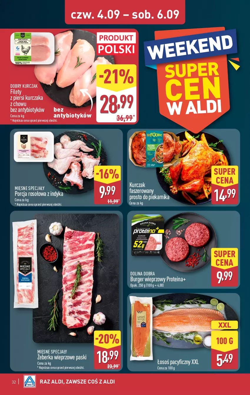 Gazetka promocyjna Aldi - Pełna oferta - ważna 01.09 do 06.09.2025 - strona 32 - produkty: Burger, Fa, Kurczak, Mięsne specjały, Piekarnik, Por