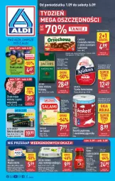 Gazetka promocyjna Aldi - Pełna oferta - Gazetka - ważna od 06.09 do 06.09.2025 - strona 1 - produkty: Mięso mielone z szynki, Mięso mielone, Nescafé, Krakus, Kawa rozpuszczalna, Ser, Gra, Salami, Papier, Jaja, Kawa mielona, Kawa, Szynka konserwowa, Szynka, Czekolada mleczna, Ręcznik, Baterie alkaliczne, Czekolada, Ser salami, Jacobs, Masło, Jaja z wolnego wybiegu, Mięso