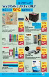 Gazetka promocyjna Aldi - Pełna oferta - Gazetka - ważna od 06.09 do 06.09.2025 - strona 23 - produkty: Piec, Noż, BIC, Nożyczki, Długopis, Marker, Pieczątka, Flamastry, Klej, Tusz, Pudełko