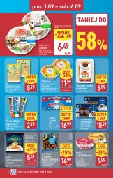 Gazetka promocyjna Aldi - Pełna oferta - Gazetka - ważna od 06.09 do 06.09.2025 - strona 8 - produkty: Sos, Ser, Gin, Danone, Produkty mrożone, Actimel, Lody, Deser, Moments, Klopsiki, Mleko, Fa
