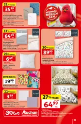 Gazetka promocyjna Auchan - Gazetka 30 Lat Hipermarket Auchan - Gazetka - ważna od 15.07 do 15.07.2026 - strona 31 - produkty: Pościel, Poduszka dekoracyjna, Poszewka, Prześcieradło, Komplet pościeli, Poduszka