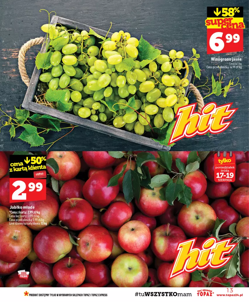 Gazetka promocyjna Topaz - Gazetka - ważna 13.08 do 19.08.2026 - strona 13 - produkty: Top