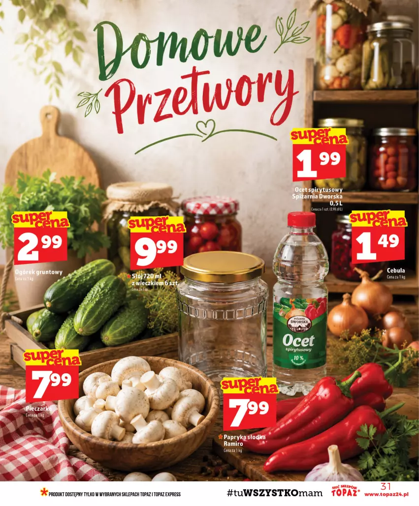 Gazetka promocyjna Topaz - Gazetka - ważna 13.08 do 19.08.2026 - strona 31 - produkty: Cebula, Papryka, Papryka słodka, Top