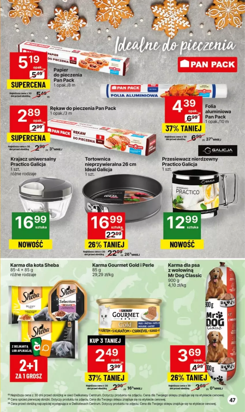 Gazetka promocyjna Delikatesy Centrum - Dyskontowe ceny w Delikatesach Centrum - ważna 30.11 do 06.12.2023 - strona 47 - produkty: Folia aluminiowa, Gourmet Gold, Piec, Rękaw do pieczenia, Rum, Sheba, Tortownica