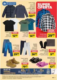 Gazetka promocyjna Carrefour - Gazetka - ważna od 03.02 do 03.02.2024 - strona 29 - produkty: Klapki, Spodnie jeans, Kurtka, Klej, T-shirt, Dres, Rękawice, Spodnie, Fa