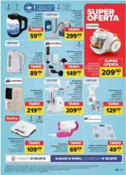 Gazetka promocyjna Carrefour - Gazetka - ważna od 03.02 do 03.02.2024 - strona 36 - produkty: Piec, Odkurzacz, Philips, Blender ręczny, Blender, Maszynka do mielenia, Czajnik, Toster, Szynka, Szatkownica, Maszynka, Suszarka, Zelmer, Amica, Waga, Grill, Orka