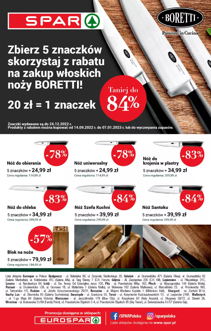 Gazetka promocyjna Spar - EuroSpar - ważna 30.10 do 09.11.2022 - strona 16 - produkty: Blok na noże, Chleb, Dzieci, Fa, Gra, Kosz, Noż, Nóż do chleba, Nóż szefa kuchni, Nóż uniwersalny, Rum