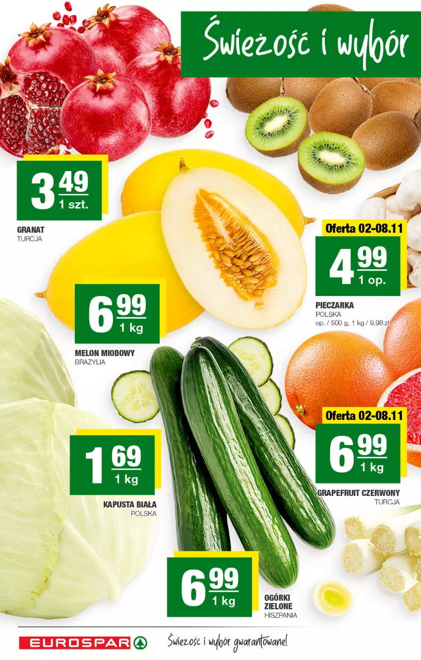 Gazetka promocyjna Spar - EuroSpar - ważna 30.10 do 09.11.2022 - strona 4 - produkty: Gra, Granat, Melon, Piec, Pieczarka