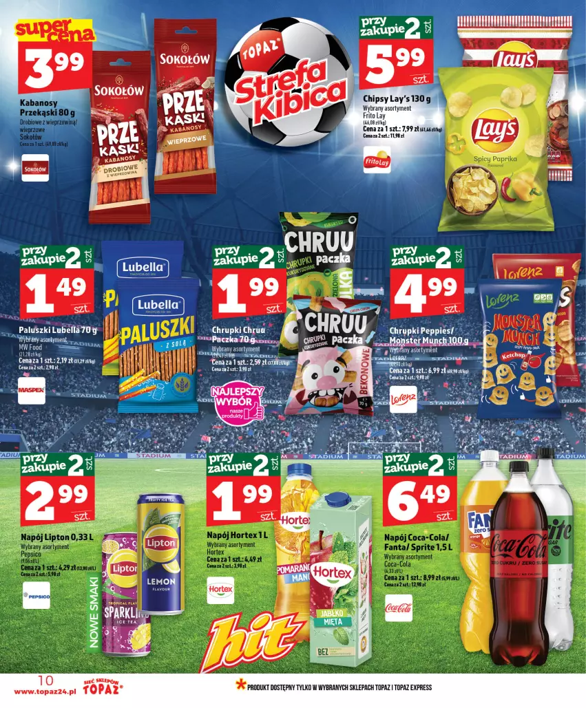 Gazetka promocyjna Topaz - Gazetka - ważna 09.07 do 15.07.2026 - strona 10 - produkty: BIC, Kabanos, Top