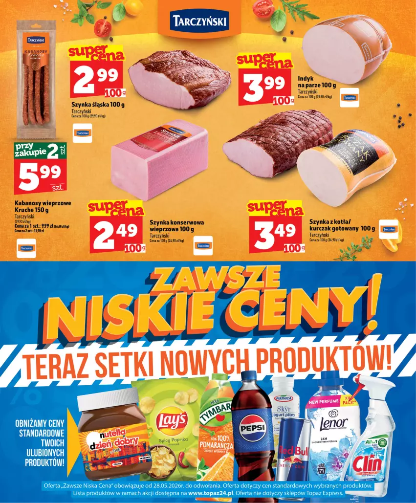 Gazetka promocyjna Topaz - Gazetka - ważna 09.07 do 15.07.2026 - strona 12 - produkty: Kabanos, Kurczak, Kurczak gotowany, Rama, Ser, Szynka, Szynka konserwowa, Tarczyński, Top