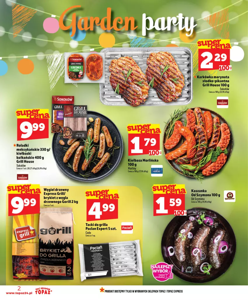 Gazetka promocyjna Topaz - Gazetka - ważna 09.07 do 15.07.2026 - strona 2 - produkty: Grill, Sok, Sokołów, Top