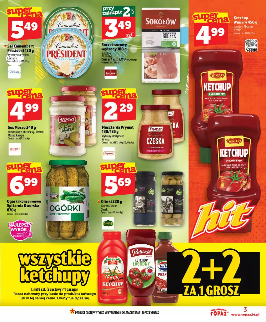 Gazetka promocyjna Topaz - Gazetka - ważna 09.07 do 15.07.2026 - strona 3 - produkty: Ketchup, Top